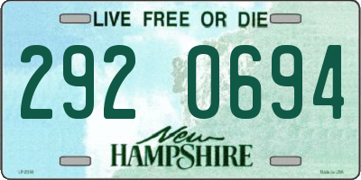 NH license plate 2920694