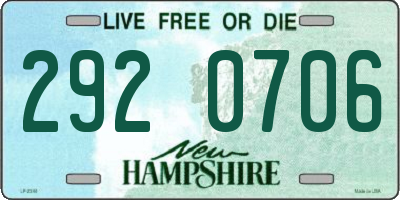 NH license plate 2920706