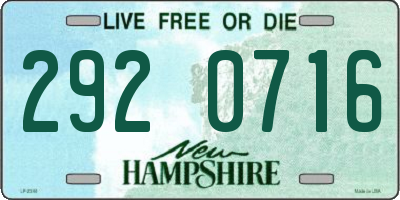 NH license plate 2920716