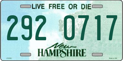 NH license plate 2920717