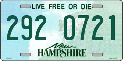 NH license plate 2920721