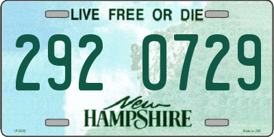 NH license plate 2920729