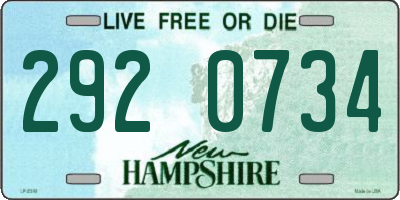 NH license plate 2920734