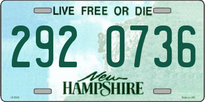 NH license plate 2920736