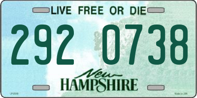 NH license plate 2920738