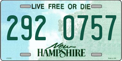 NH license plate 2920757