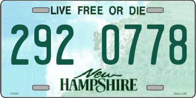 NH license plate 2920778