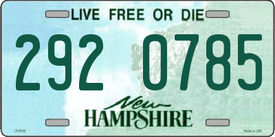 NH license plate 2920785