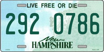 NH license plate 2920786