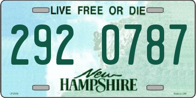 NH license plate 2920787