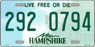 NH license plate 2920794