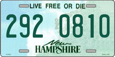 NH license plate 2920810