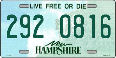 NH license plate 2920816