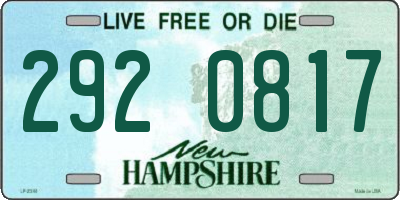 NH license plate 2920817