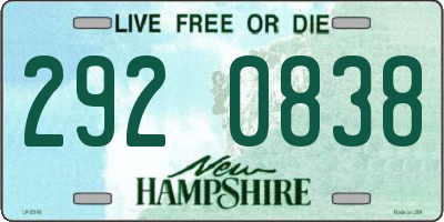 NH license plate 2920838