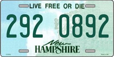 NH license plate 2920892