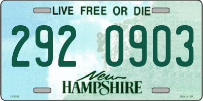 NH license plate 2920903