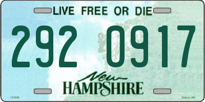 NH license plate 2920917