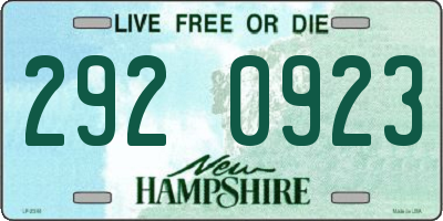 NH license plate 2920923