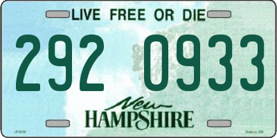 NH license plate 2920933