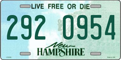 NH license plate 2920954
