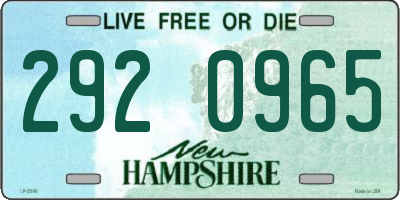 NH license plate 2920965
