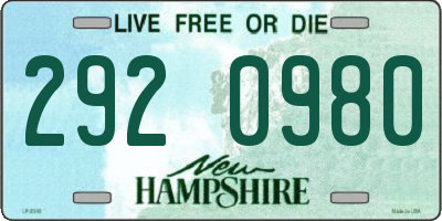 NH license plate 2920980