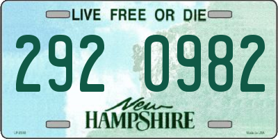 NH license plate 2920982