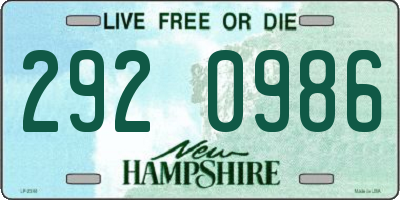 NH license plate 2920986