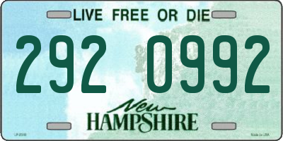 NH license plate 2920992