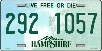 NH license plate 2921057