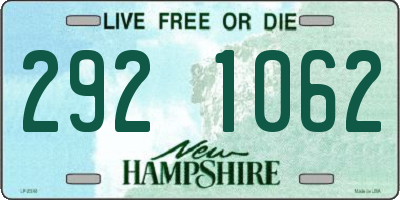NH license plate 2921062