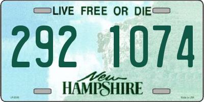 NH license plate 2921074