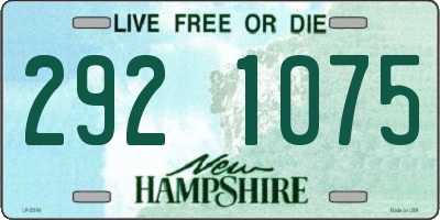 NH license plate 2921075