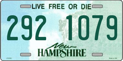 NH license plate 2921079