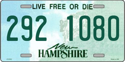 NH license plate 2921080