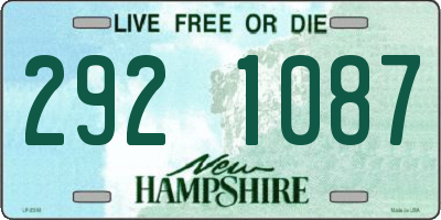 NH license plate 2921087