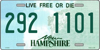 NH license plate 2921101