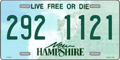 NH license plate 2921121