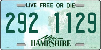 NH license plate 2921129