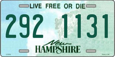 NH license plate 2921131