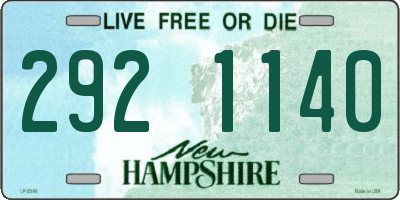 NH license plate 2921140