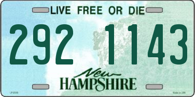 NH license plate 2921143