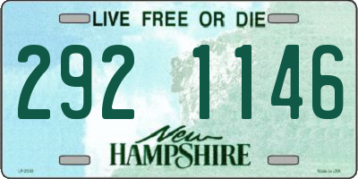NH license plate 2921146