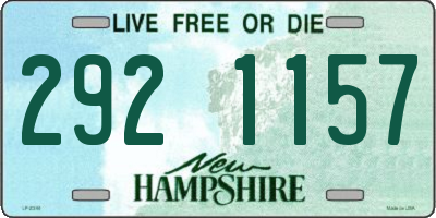 NH license plate 2921157