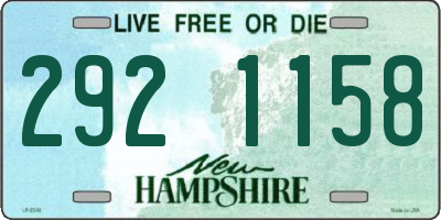 NH license plate 2921158