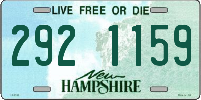 NH license plate 2921159