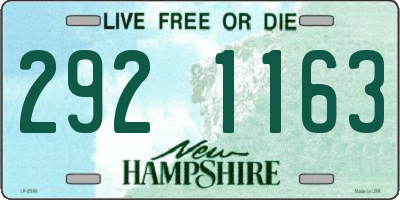 NH license plate 2921163