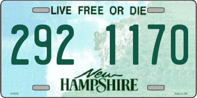 NH license plate 2921170