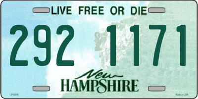NH license plate 2921171